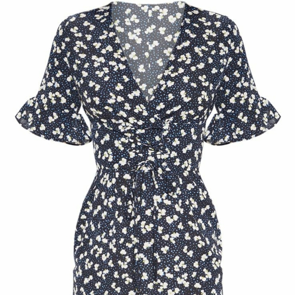 PLT Floral Corset Ruffle Tea Dress nwot - Picture 5 of 6